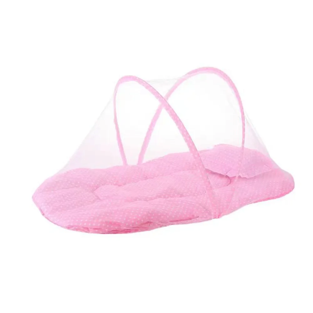

Cute Breathable Crib Net Polyester Soft Infant Mosquito Nets Full Protection Portable Foldable Bed Net Summer