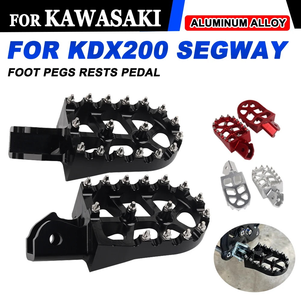 For Kawasaki KDX200 KDX 200 Segway Dirt Bike X160 X260 X 160 260 Motorcycle Accessories Foot Pegs Footrest Footpegs Pegs Pedals