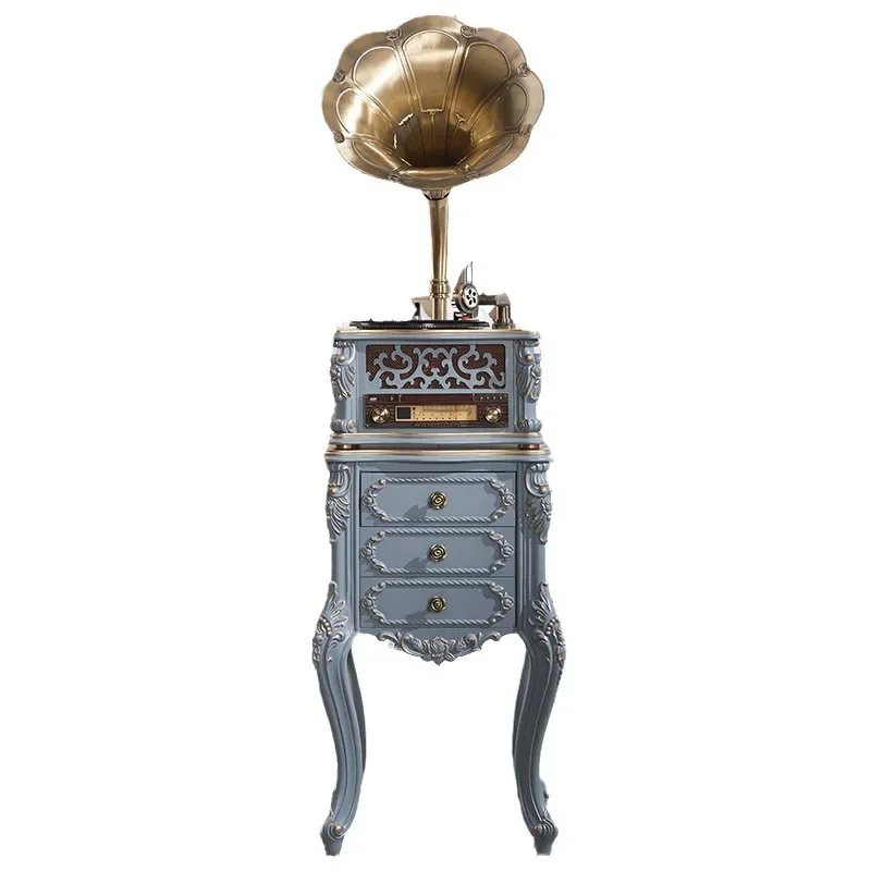 Vinyl SP1701 European Turbo Singing Arm Floor Type Retro Bluetooth Broadcasting Living Room Audio Phonograph