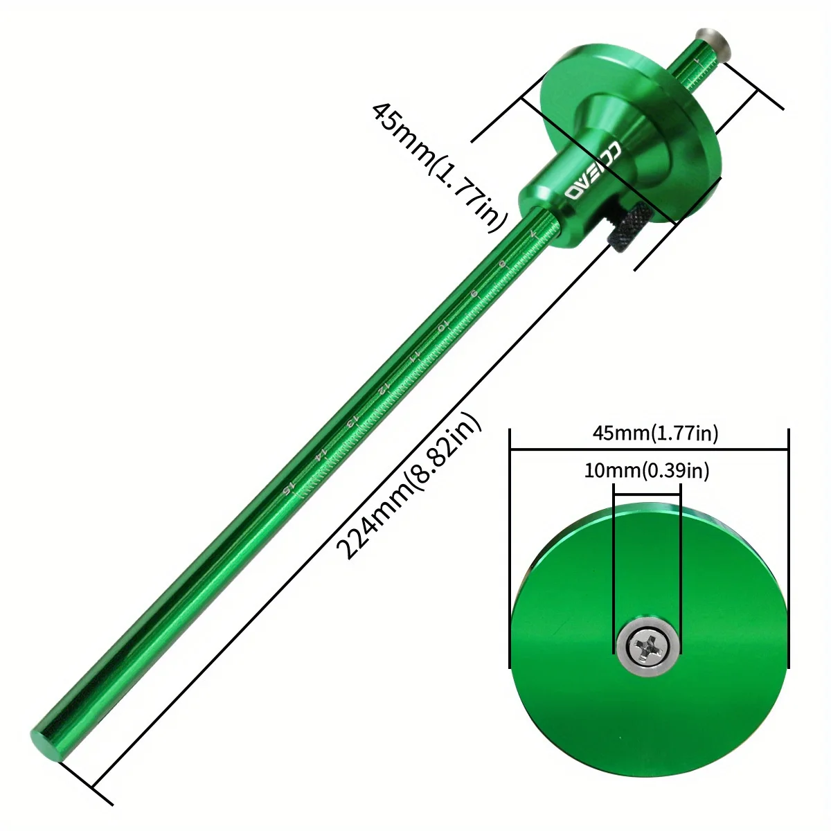 Wheel Marking Gauge - Aluminum Alloy Parallel Line Drawing Tool Woodworking Marking Scriber Ruler with Graduated Dual Scale