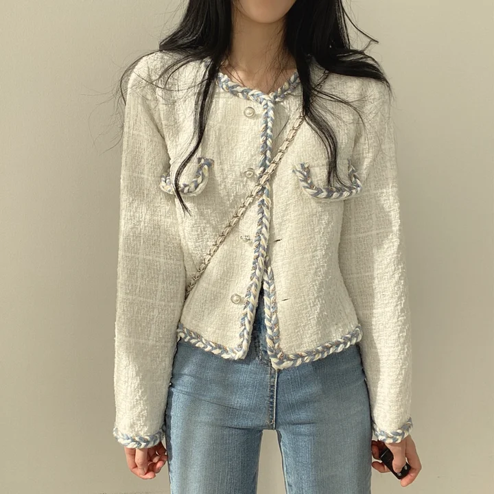 ファイオナブル カラー ブロ アウターウェア リトル フランセ スレ 韓国 スレ 春 秋 冬 レディース セーター ソフト ミディアム シン