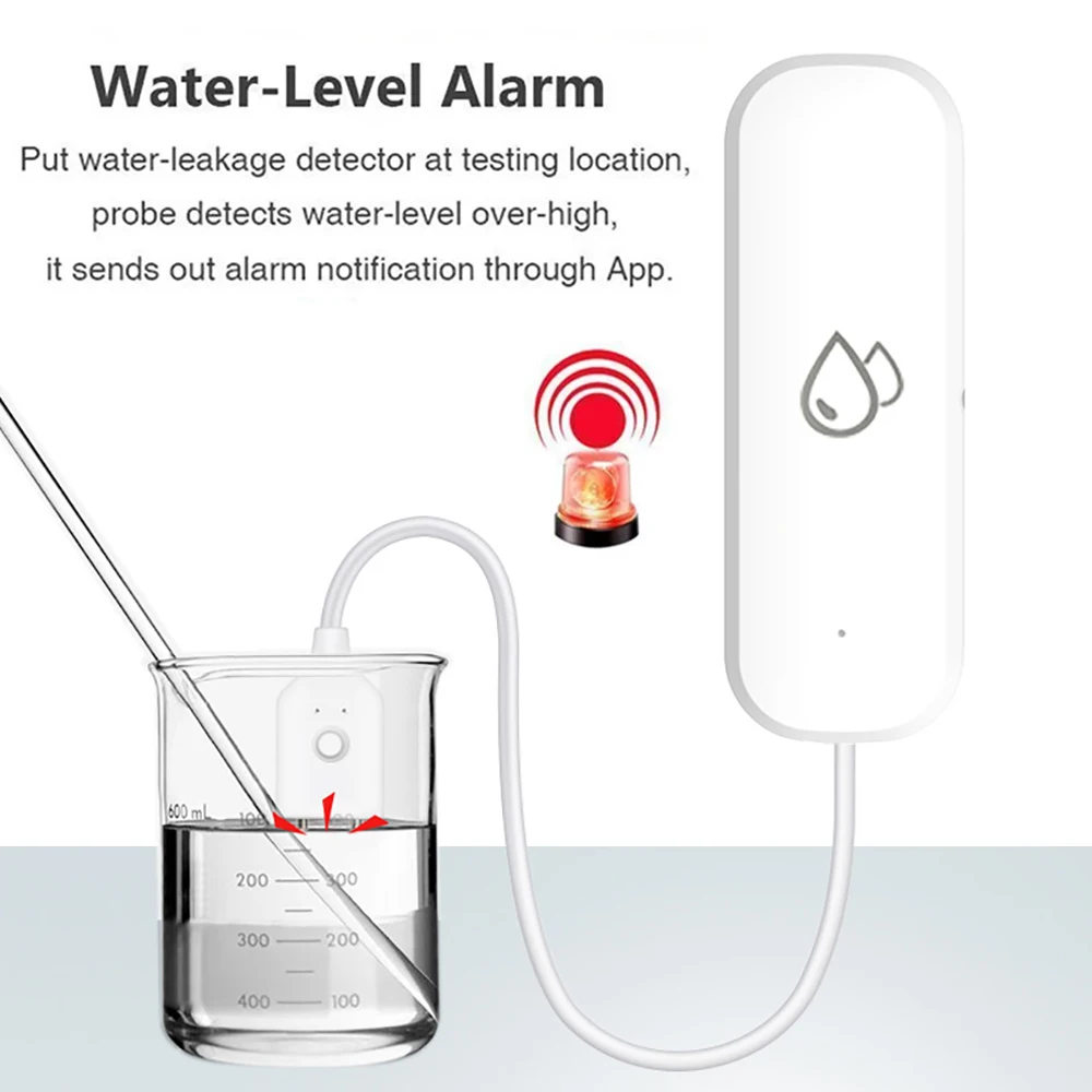 Imagem -04 - Tuya Zigbee Water Sensor Alarm Detector de Vazamento de Água Wifi Flood Alert Overflow Security Alarm System Trabalhar com Zigbee Gateway Mqtt