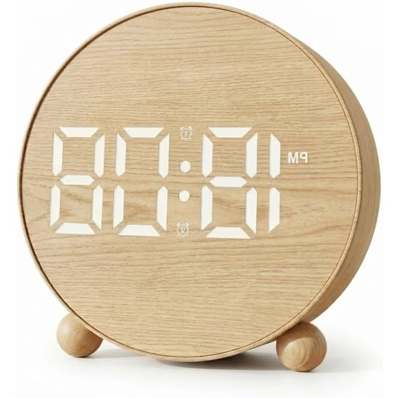 2026 New Digital Alarms Clock,With Snooze Function, Modern Round Design, Dual Alarm Feature For Heavy Sleepers Kids Bedroom