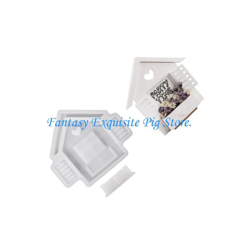 Smooth Surfaces Silicone House Mold Handmade Moulds for Flower Pots Jewelry Organizers Creative Homes Decorative Crafts 