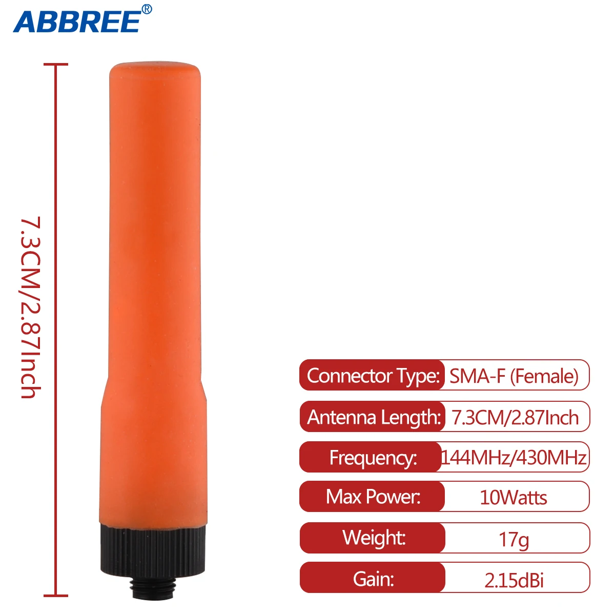 ABBREE Walkie Talkie Soft Antenna SF-20 Mini Short Aerial SMA-Female Dual Band VHF UHF For UV-K6 UV-21 UV-17 UV-18Pro Max Radio