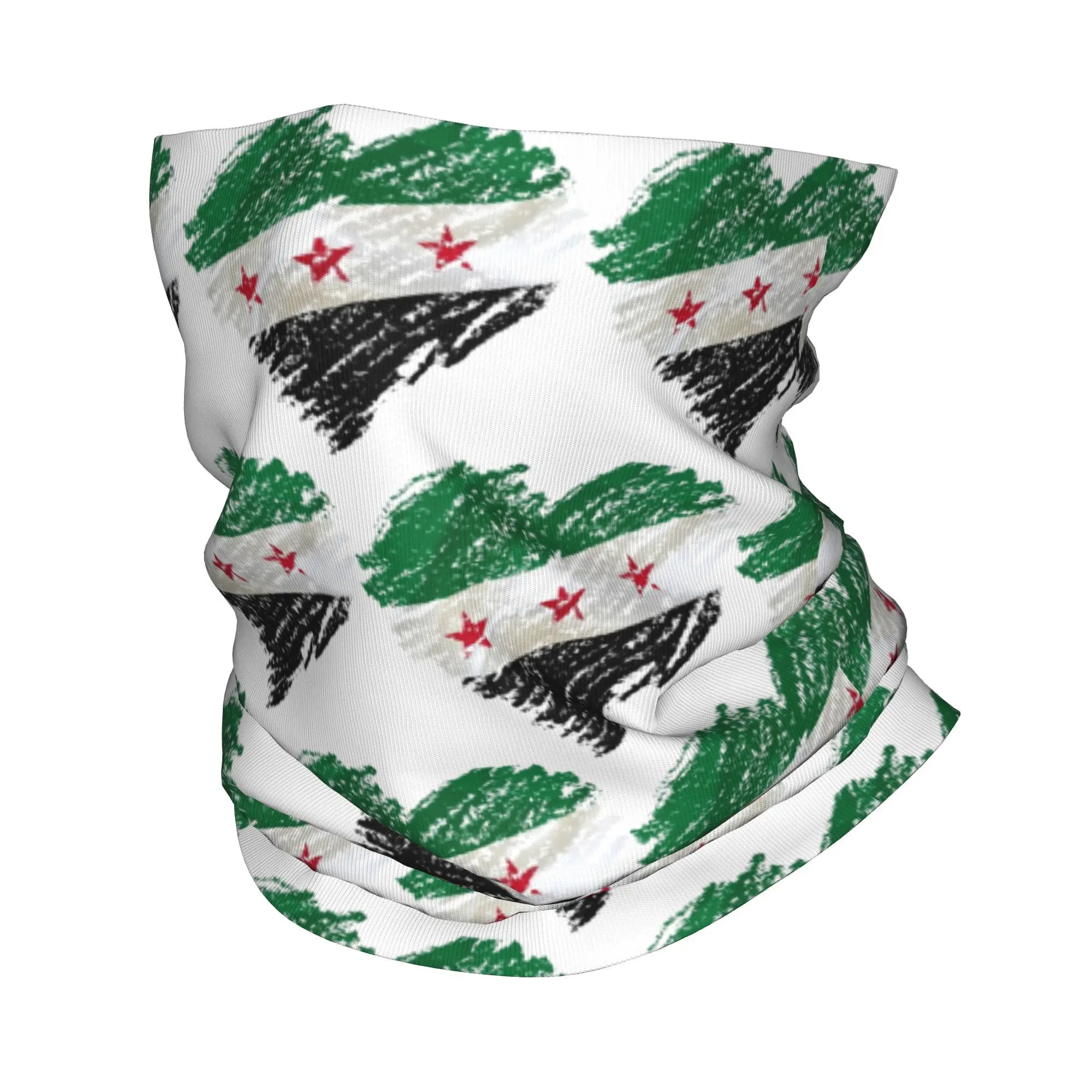 Syria Flag Bandana Neck Cover Printed  Balaclavas Wrap Scarf Warm Cycling Outdoor Sports Unisex Adult Breathable