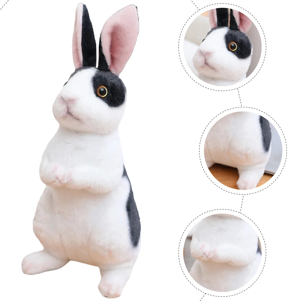 Conejo del zodiaco chino decorativo para niños, juguetes de peluche para bebés, animales realistas de peluche a granel, conejito para el hogar