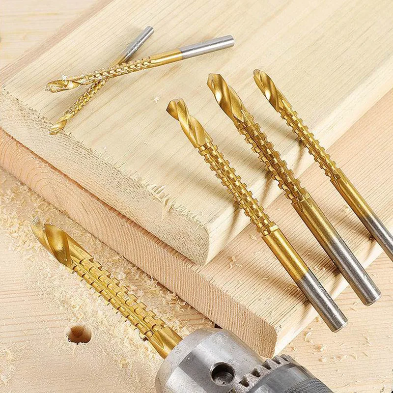 6PCS HSS4241 high speed steel plated with titanium, beaver saw drill. Wood, drywall, plastic, even metal. Grab any shape your h view 6