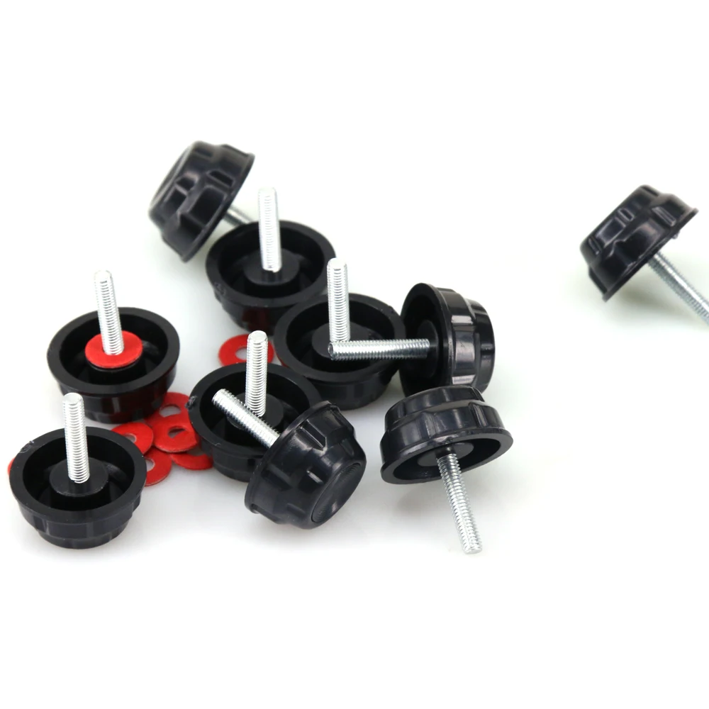 DEUKIO 10pcs Fishing Reel Handle Screw Caps for Spinning Reel Crank Power Foldable Wheels Rocks Arm Handle Knob Accessories