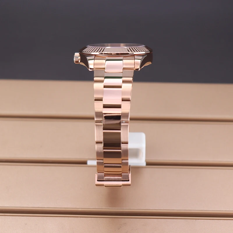 Rose Gold 36mm 40mm Men Watch Case Bracelet Parts For Nh35 Nh36 Miyota 8215 Movement 28.5mm Dial Sapphire Glass Oyster Perpetual