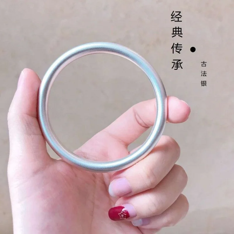 

Heritage Bracelet Ethnic Matte Plain Circle Women'S Silver Bangle
