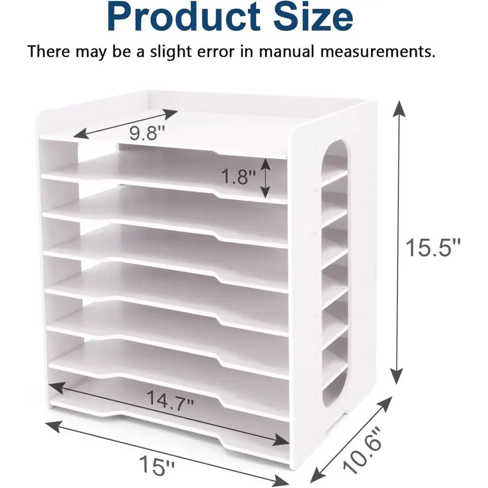 منظم مكتب بالحجم القانوني مكون من 8 طبقات: حامل رسائل وبريد لتخزين الورق في المنزل والمكتب والمدرسة #2