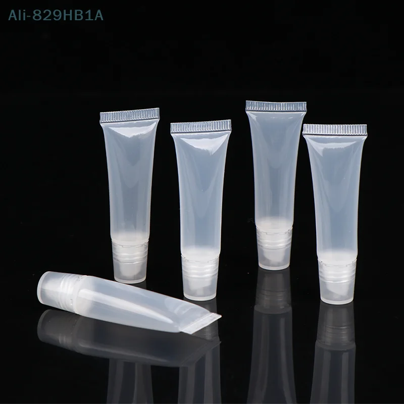 10Pcs 5ml Empty Lip Gloss Tubes Lipstick Tube Lip Balm Soft Tube Makeup Squeeze Clear Lip Gloss Container Bottle