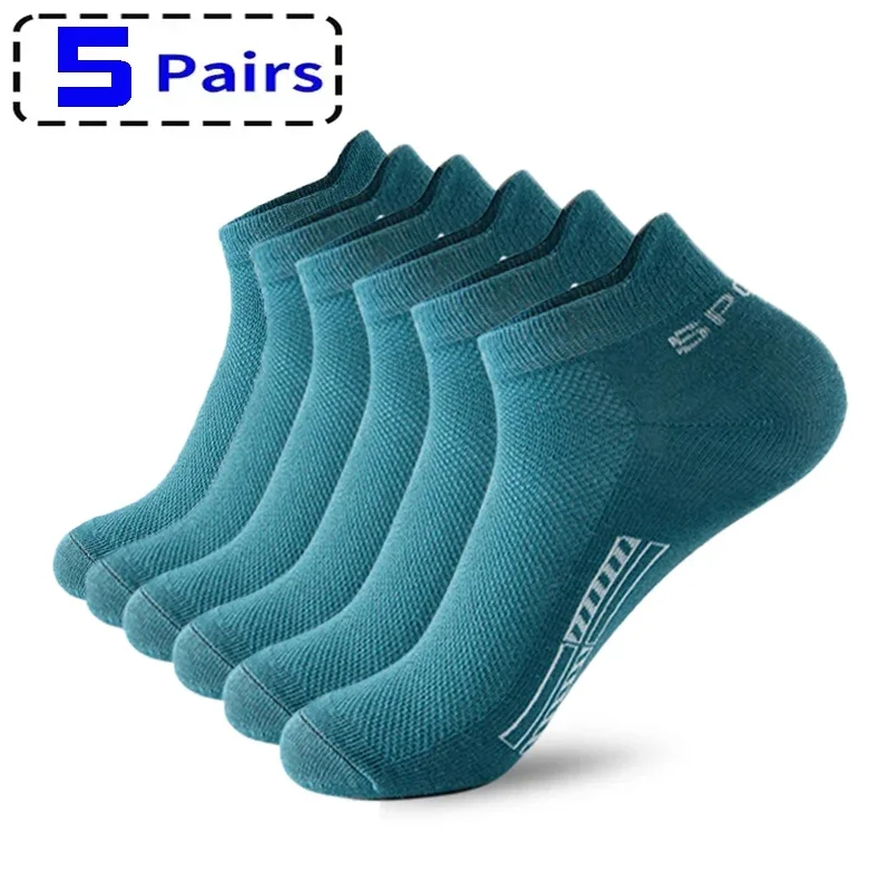 5Pairs New Spring Summer Socks Cotton High Quality Men Sports Breathable Casual Spring and Autumn Mid-Tub Socks Meias Size38-45