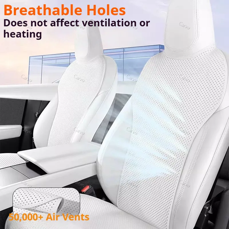 Breathable Ice Silk Seat Pad Cover Compatible with Tesla Model 3/Y Juniper 2019-2025 Comfortable Car Interior Accessories