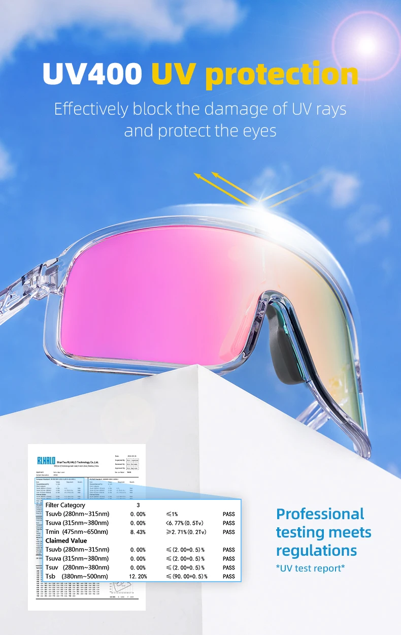 ROCKBROS rad brille leichte polarisierte photochrome brille UV400 sonnenschutz HD-Ansicht großer rahmen MTB fahrrad brille – Detail 10
