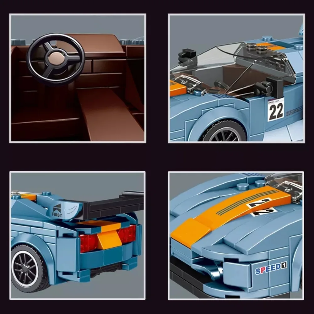 ألعاب سيارات العفن King 918 RSR مع علبة عرض نموذج سيارة لعبة سيارات اللبنات مجموعات بناء سيارات السباق للبالغين والمراهقين #3