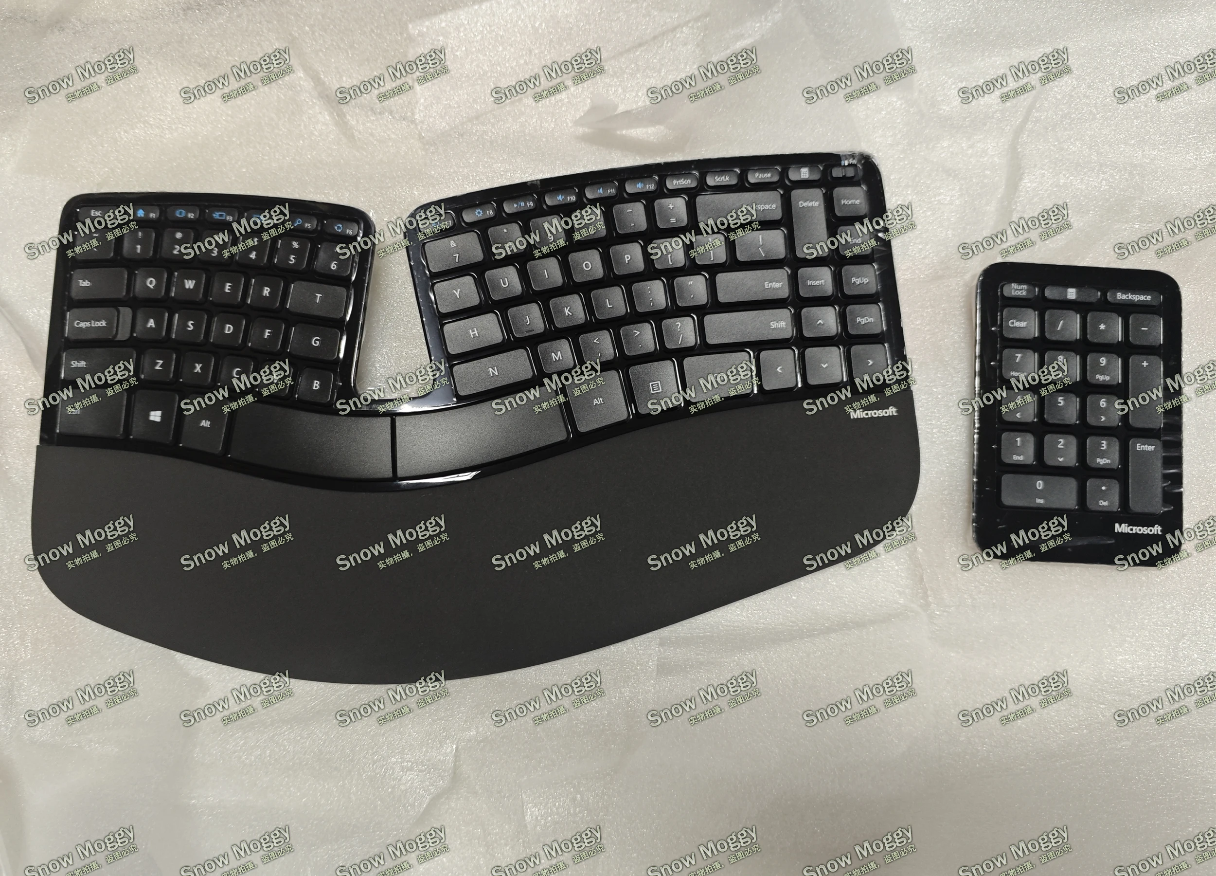 Pure English keyboard Comfort Ergonomic Wired Keyboard with Palm Rest - Office, Multimedia USB Keyboard with Mouse Support