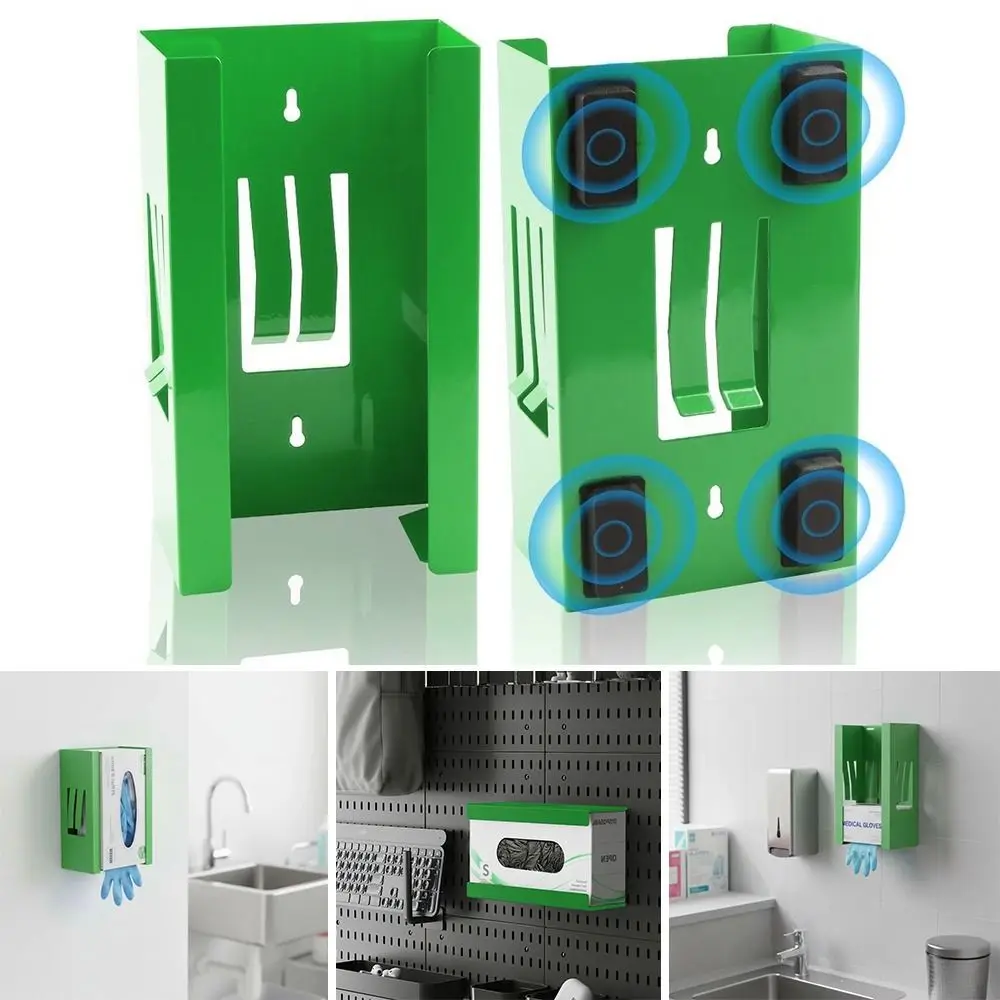 metal-magnetic-glove-holder-adjustable-spring-wall-mounted-glove-box-holder-magnetic-mount-space-saving-tissue-dispenser