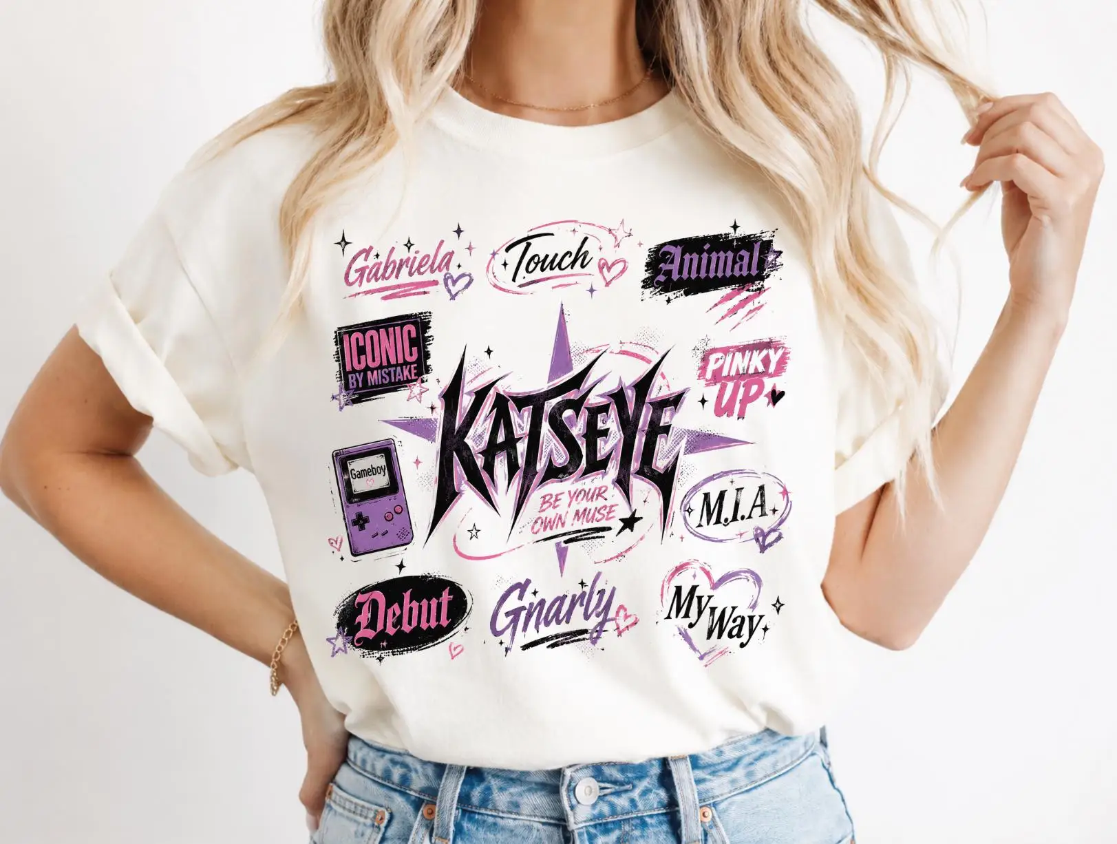 Katseye Grafik-T-Shirt | Kpop World Tour T-Shirt für Kinder & Erwachsene – Detail 3