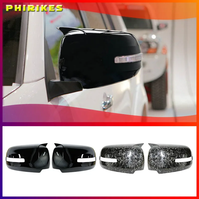 Glossy Black Car Side Rearview Mirror Decorate Cover Trim For Mitsu Pajero Sport 2009-2014 Exterior Accessories