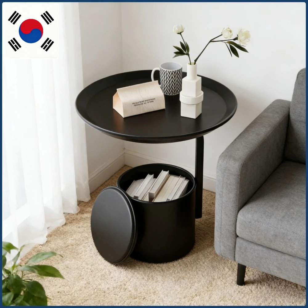 

Круглый журнальный столик для хранения вещей — креативный дизайн с подъемной столешницей и скрытым отделением, приставной столик для гостиной и спальни, основание стола