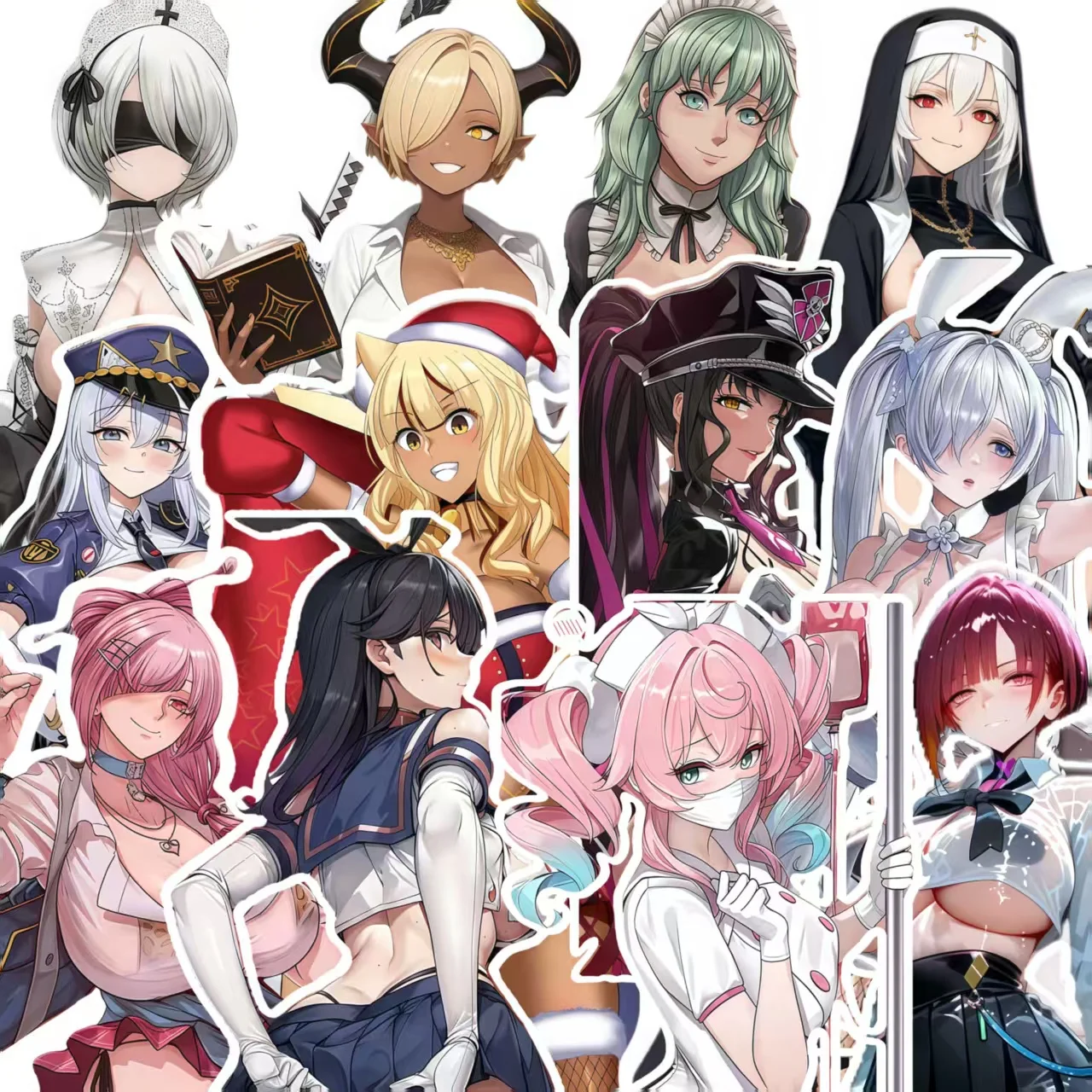 10cm Anime Sexy Girl Stickers Uniform Maid Lady Decals Japanese Cartoon Waifu Big Size Graffiti DIY Laptop Phone Car Bike Skate