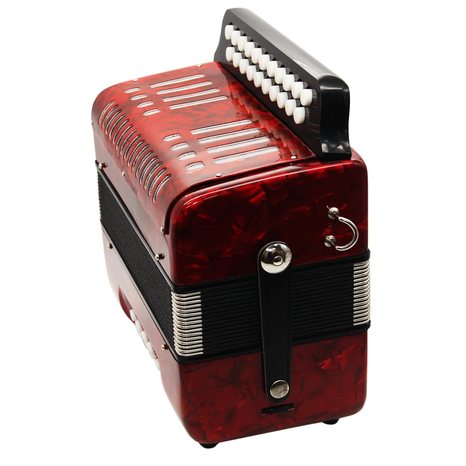 New Design 21 Button 8 Bass Red Color Custom Support Diatonic Button Accordion