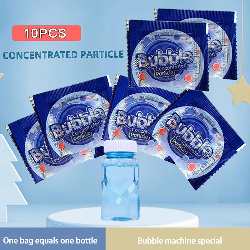 Nieuwe 10 Packs Bubble Concentraat Deeltjes Gewoon Water Zeepsop Water Bubble Gun Accessoires