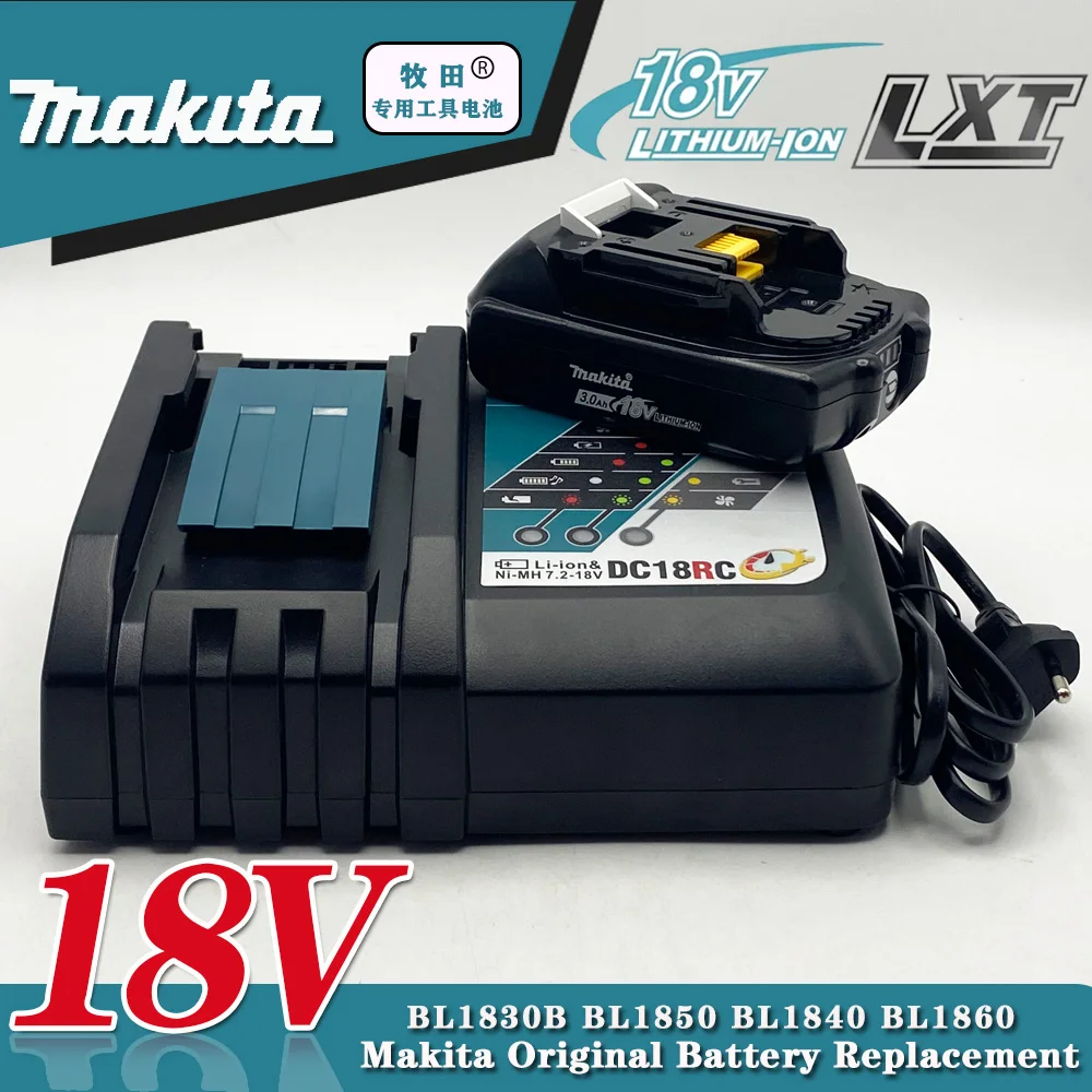 

Makita 18V 3.0Ah Rechargeable Battery for BL1830 BL1830B BL1840 BL1840B BL1850 Power Tools Compatible with 18V LXT Series