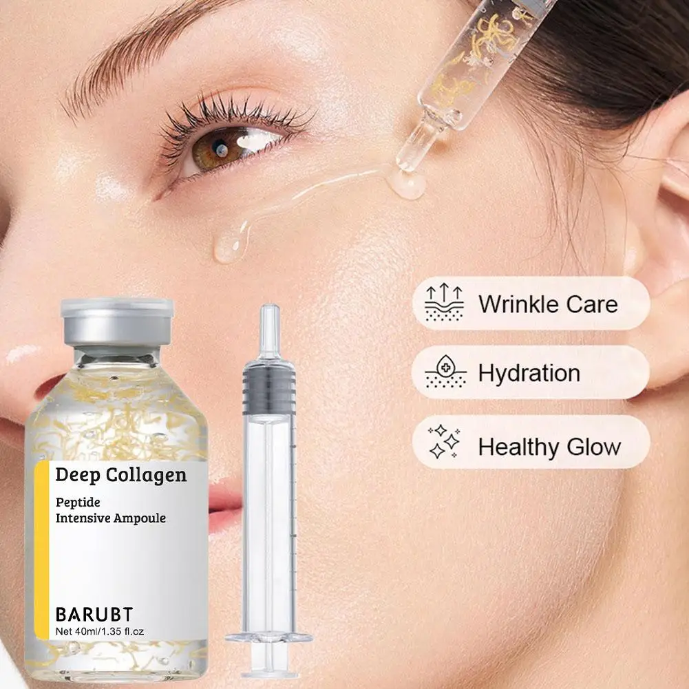 

Silk Collagen Peptide 40ml, Deep Hydrating Anti-Aging Fine Boosts Skin Lines Reduces Facial Care Firmness Daily Essence Ski R6E3