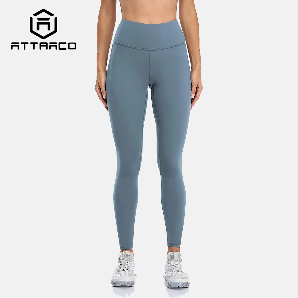 

Attraco Women Yoga Pants Jogging Running Fitness Sportswear Soft High-Waist with Hidden Pockets Sporty Shorts