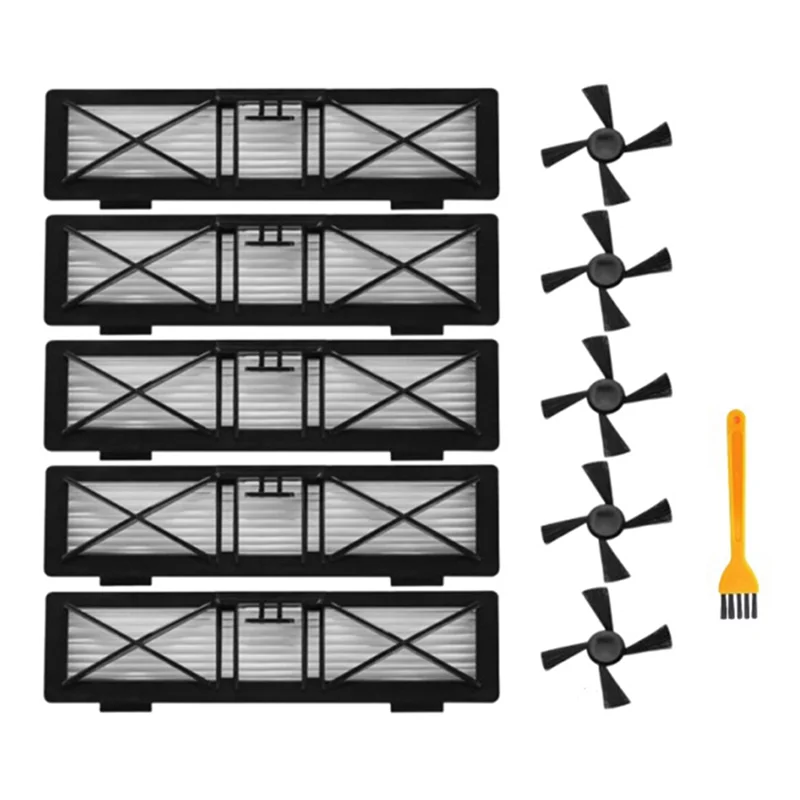 A01V-أجزاء المكنسة الكهربائية الروبوتية فلتر HEPA لسلسلة Neato Botvac D D3 D4 D5 D6 D7 D70 استبدال مرشحات فرشاة جانبية