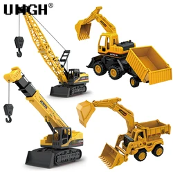 UNGH Diecast Engineering Excavator Mixer Tanker Dirt Truck Models Inertial Big Car for Children Kid BOY Game Educational Toys