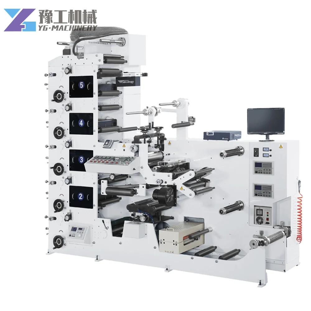 YG Factory Sale Various Widely Used New Technology Best Speed Label Stack Flexographic UV Printing Machine