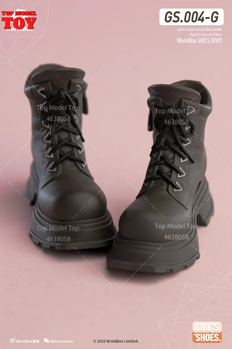 Worldbox gs004 1/6 botas de sola grossa meias brilhantes roupas acessório modelo caber 12 ''feminino soldado figura ação corpo bonecas