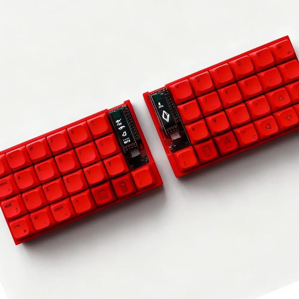 

FelixKeeb Mini Split Keyboard Kit 50keys Wireless Ortholinear Keyboard Custom Hot Swap ZMK OLED Ergonomics Mechanical Keyboard