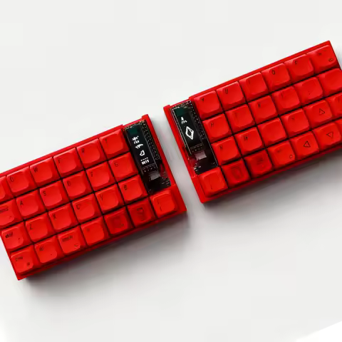 FelixKeeb Mini Split Keyboard Kit 50keys Wireless Ortholinear Keyboard Custom Hot Swap ZMK OLED Ergonomics Mechanical Keyboard