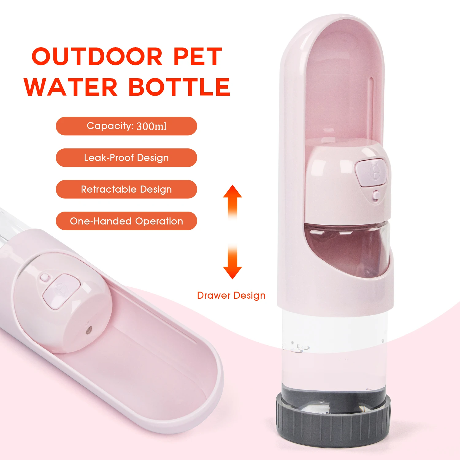 Portable Pet Dog Water Bottle Feeder for Small Large Dogs Pet Product Travel Puppy Drinking Outdoor Pet Water Leakproof