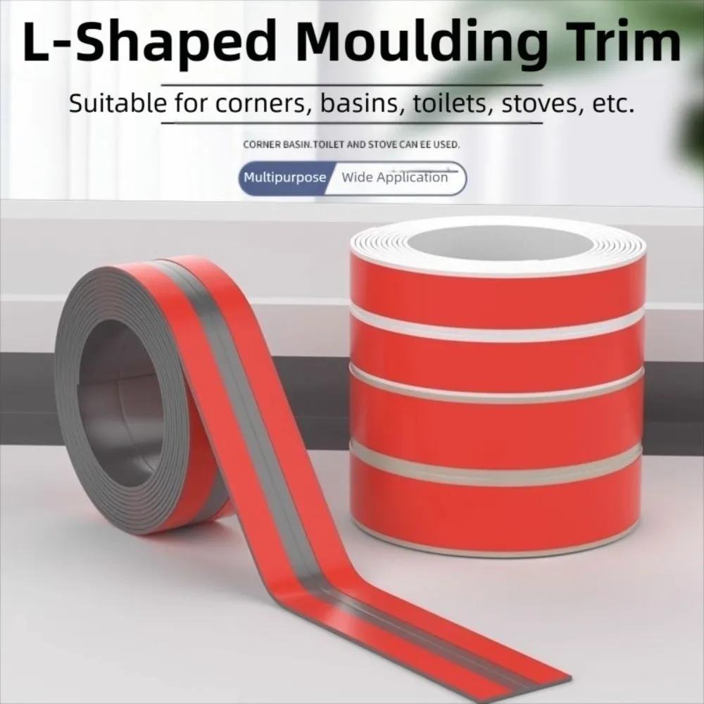 

Household Self Adhesive Wall Corner Protector Peel and Stick Flexible Corner Moulding Trim Free Cut Bendable Caulk Strip Ceiling