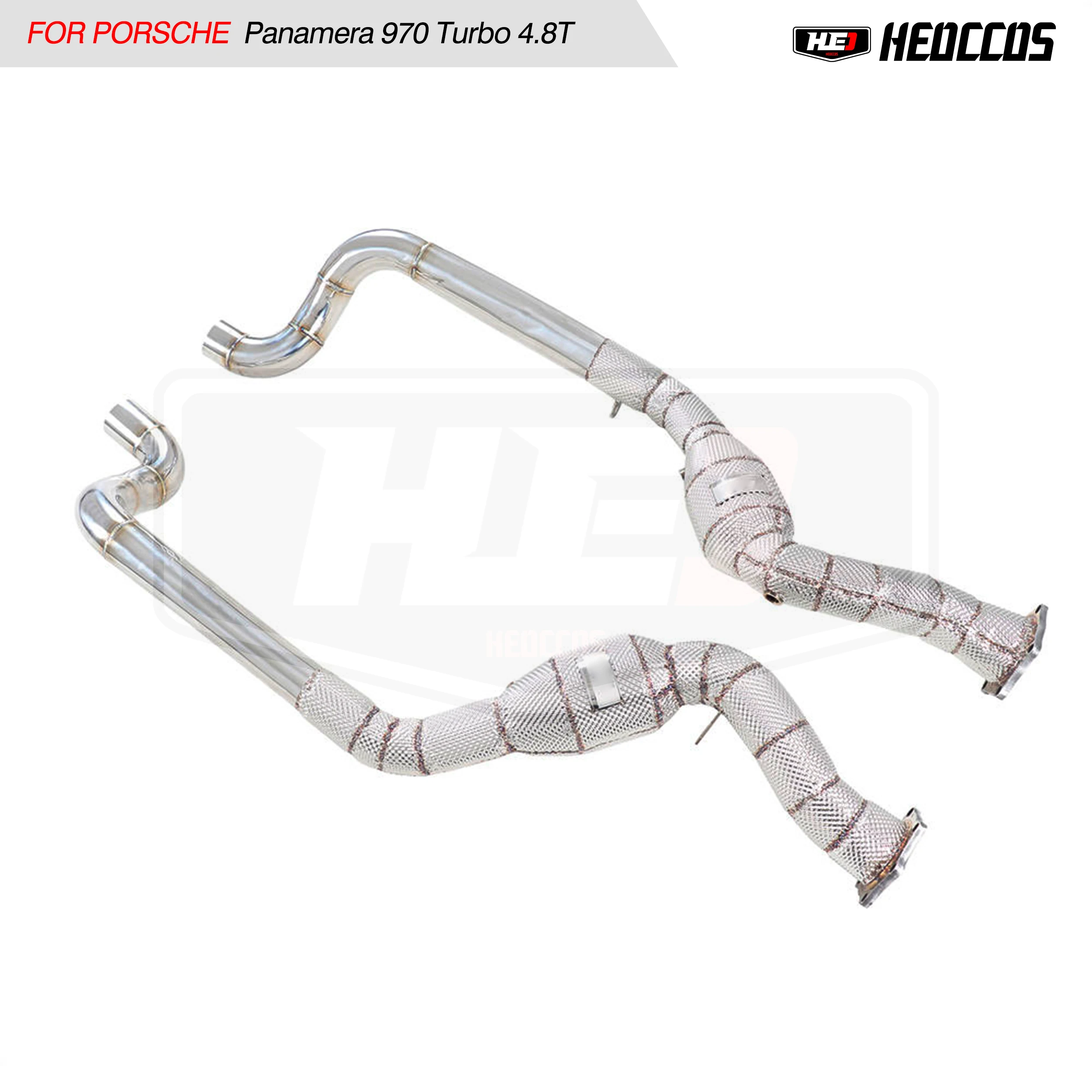 HEO High quality performance catalyst exhaust downpipe For Porsche Panamera 970 Turbo 4.8T exterior accessories