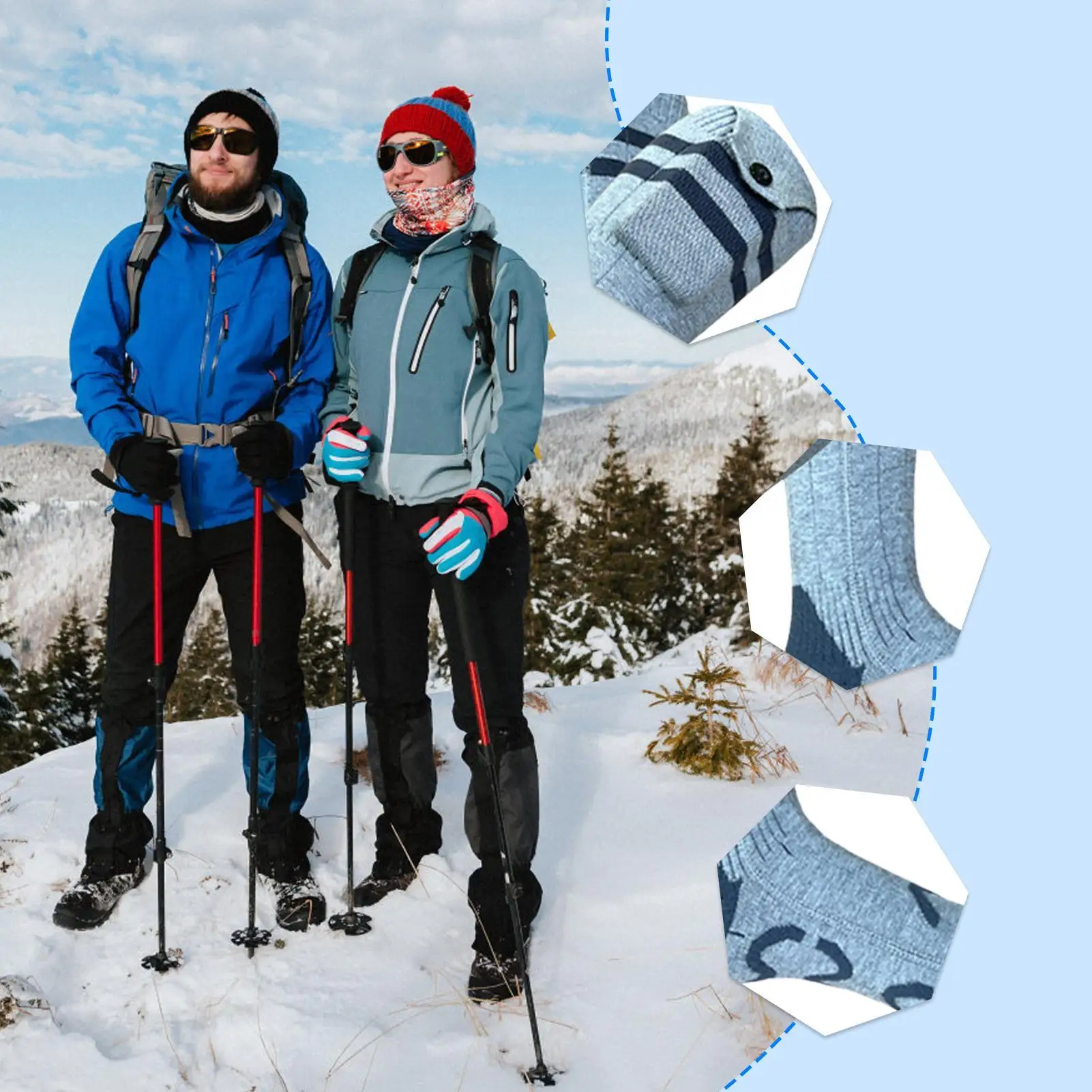 

Носки с подогревом, перезаряжаемые через USB, 4 уровня нагрева, грелки для лыж для женщин и мужчин, катание на лыжах, пеший туризм, велоспорт, зимние виды спорта