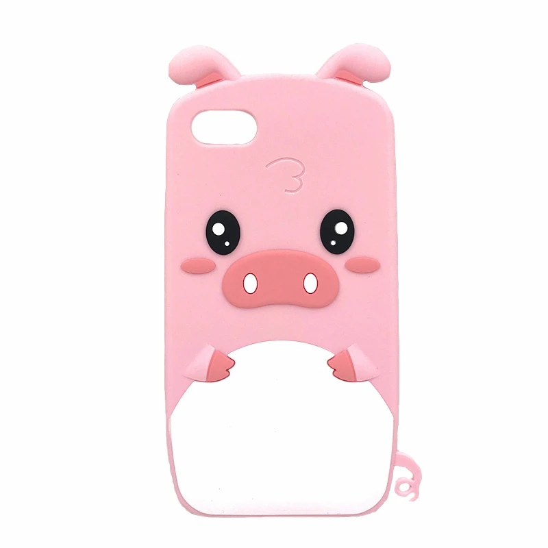 For iPhone 8 7 6 S 6S Plus Case Cover 3D Cute Cartoon Pink Piglet Ears Soft Silicone Phone Cases For iPhone X 6plus 7plus 8plus