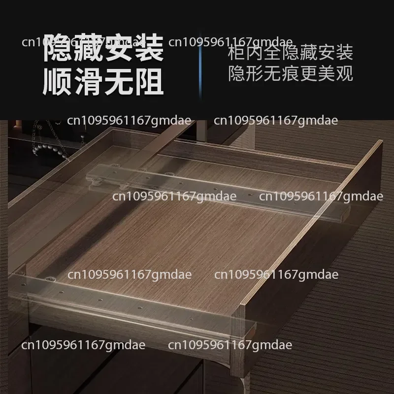 Hidden Display Cabinet Buffer Bottom Mounted Track Invisible Damping Track Pull Telescopic Track Pull Table Slide