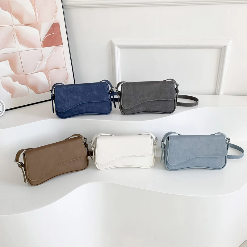 Fashion Solid Zipper Hasp Saddle Pu Shoulder Bags 2024 High Quality Versatile Ladies Bag Bolsos De Señora Bolsas De Hombro