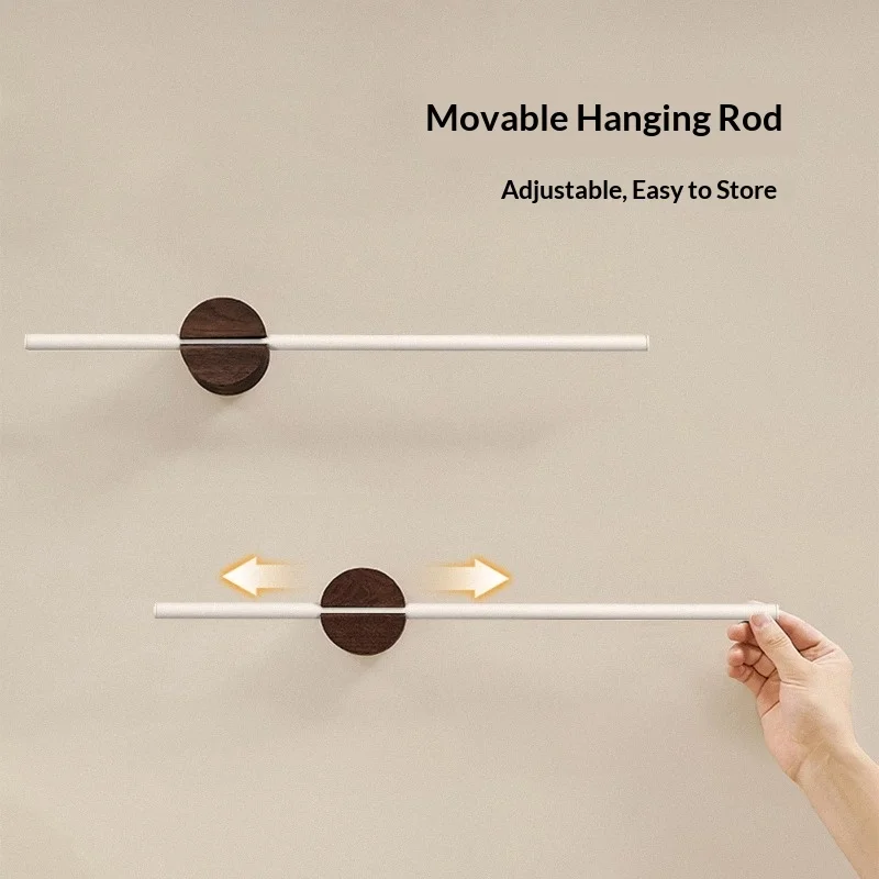 Stainless Steel Bathroom Towel Rack No Drill Wall Mounted Single Bar Luxury Space Saving Rust Proof Bathroom Accessories