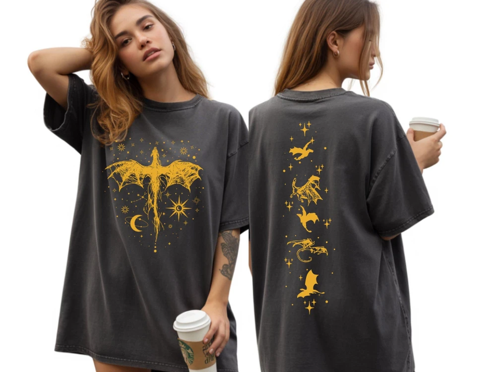 Fourth Wing Throne of Glass Inspired Dragon Shirt Fantasy Bookish T-Shirt Romantasy Reader Gift Book Lover Tee BookTok Merch
