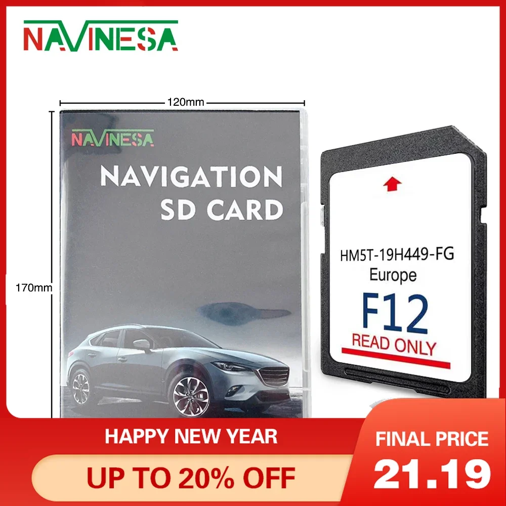 

NEWEST F12 SYNC2 NAVIGATION SD 64GB CARD SAT NAV MAP UK EUROPE for Ford C-MAX AND S-MAX HM5T-19H449-FG