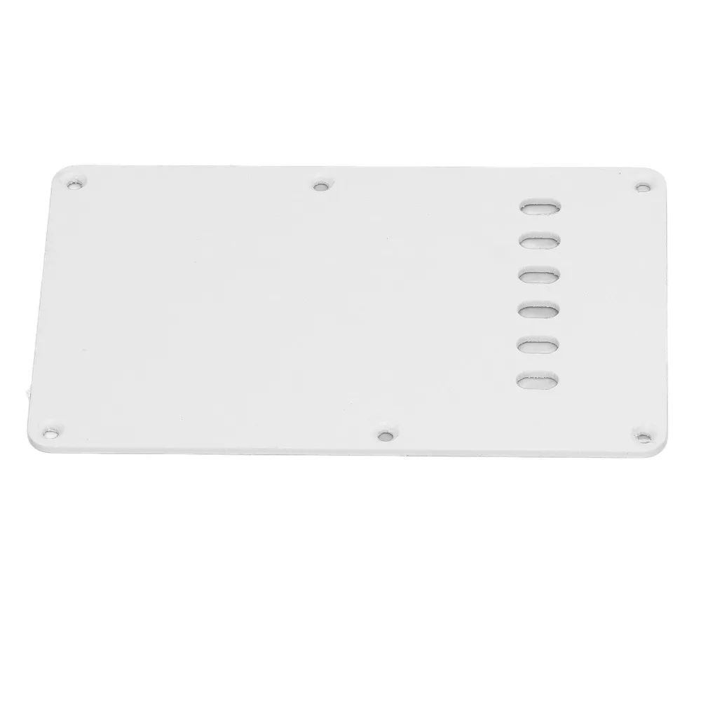 6 Holes Electric Guitar Back Cover Plate PVC White/Black/Beige Tremolo Cavity Cover With Screws Guitar Parts Back Plate