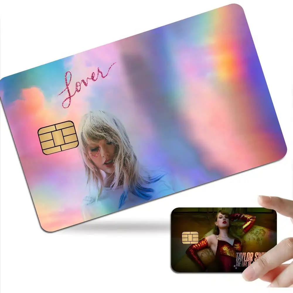 T-Taylor S-Swift Cute Laser Effect Bank Card Stickers Removable Multi Scene Craft Decor - view 3